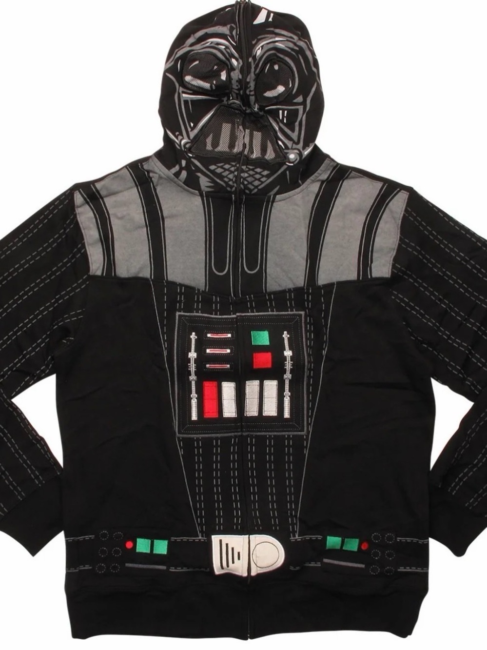 Star Wars Black & Gray Darth Vader Zip-Up Sweater